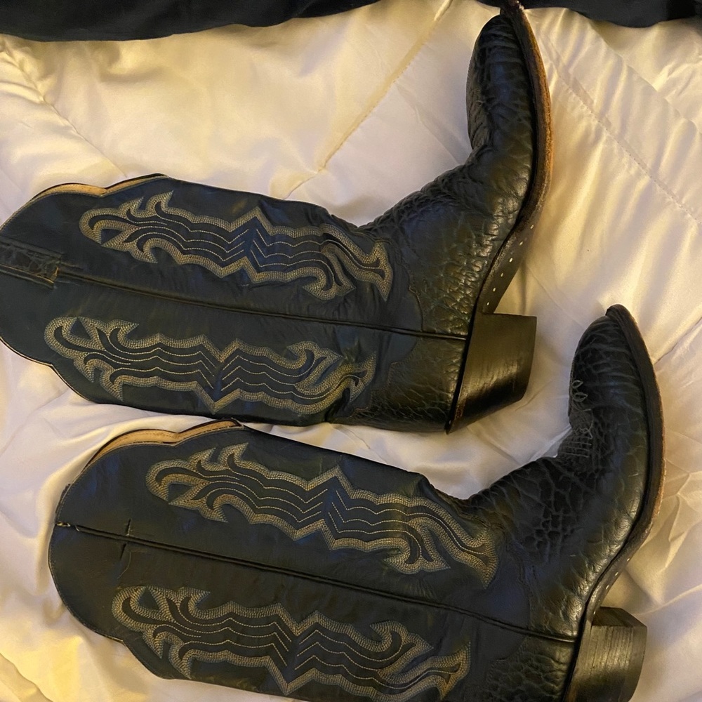 Vintage leather cowboy boots